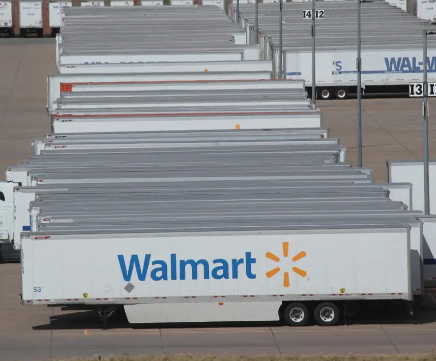 Robotic forklifts will be used by Walmart at its distribution hubs.